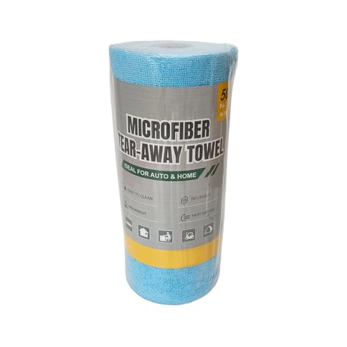 マイクロファイバーロールタオル |吸収性キッチン乾燥布、吸収性マイクロファイバー雑巾、キッチン、バスルーム、ミラー、食器、ストーブ、調理器具、ダイニングテーブル用吸収性のある乾燥布、簡単に剥がせるディテール