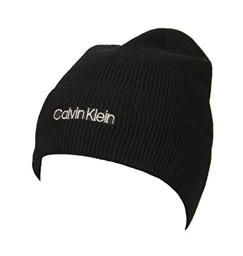 Calvin Klein Damen Strickmütze Essential Knit Wintermütze, Schwarz (Ck...