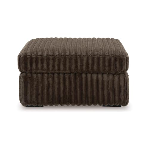 Image of Signature Design by Ashley Midnight-Madness Casual Upholstered Oversized Accent Ottoman, Dark Brown
