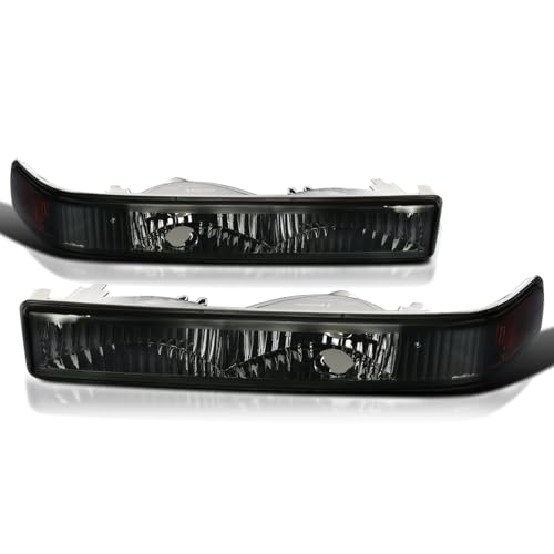 Spec-D Tuning Smoke Lens Bumper Lights Compatible with 1998-2004 Chevy S10 Blazer GMC Sonoma L+R Pair Assembly