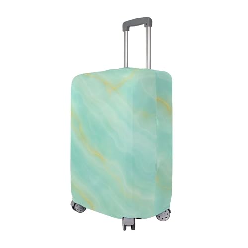 Joisal Green Marble Texture Suitcase Covers for Luggage Protector Elastic Travel Luggage Sleeve for Women Flower, M, Fits 22-24 Inch Case3