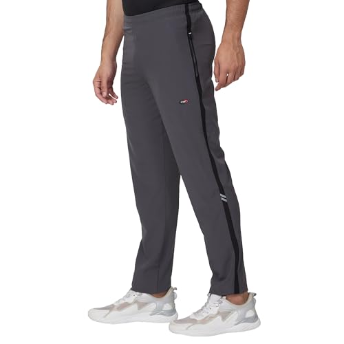 Image of berge' Men's Polyester Track Pant with Secure Zipper Side Pockets for Sports|Exercise|Gym|Running|Casual Wear|Lower Tracks Pant