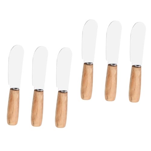 GALPADA 6 Piezas espátula para crema con mango de madera kitchen gadgets panelas cozinha spatula manteca esparcidores para alimentos herramientas para hacer pasteles raspador de casa
