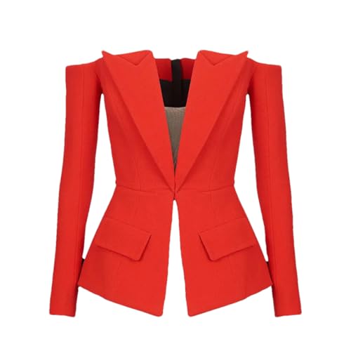 Women's Sexy Off-The-Shoulder Streetwear Long-Sleeved See-Through Stitching Solid Color Top