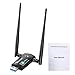 Wireless USB WiFi Adapter, Techkey 1200Mbps Dual Band 2.4GHz/300Mbps 5GHz/867Mbps High Gain Dual 5dBi Antennas Network WiFi USB 3.0 For Desktop Laptop with Windows 10/8/7/XP, Mac OS X