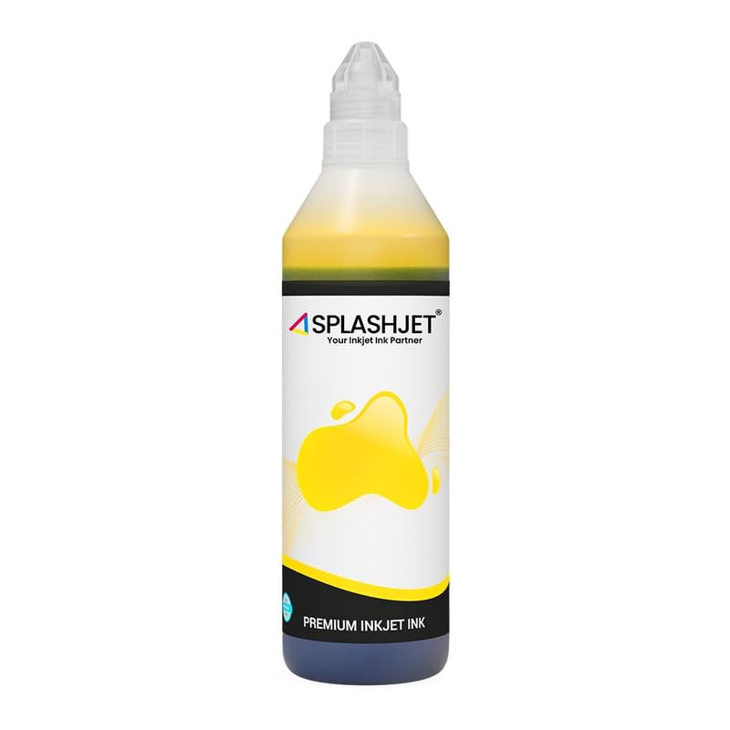 Image of Splashjet Compatible Refill Ink for Brother DCP T310, T300, T510, T500, T910, T710, T400W, T450W, T300W, T800W, T700, T810, J100 Printer Ink Bottle (Yellow x 500gm) (Pack of 1) - 506007