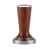 ZCJB Tamper 58mm Espresso Stamp mit Echtholzgriff, Edelstahl Espresso Tamper für Küche/Café/Büro Pantry