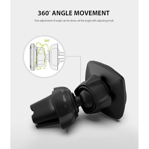 Image of Universal Car Air Vent Magnetic Phone Mount Holder | Adjustable Mobile Stand for All Smartphones | 360 Rotation | Secure Grip & Easy Installation