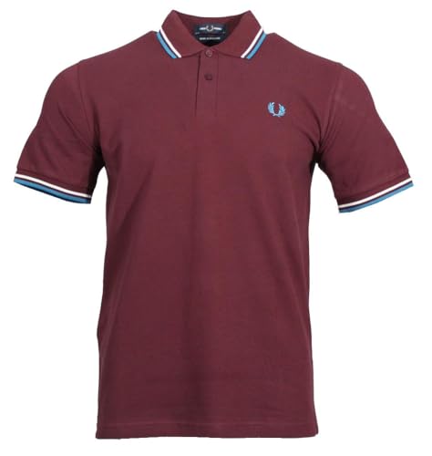 Fred Perry Polo a maniche corte M12, bordeaux, L