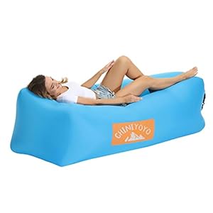 Chiniyoyo Hamac Gonflable Exterieur, Transat Gonflable Fauteuil Gonflable Lamzac pour Voyager Camping Jardin Randonnée Parties de Piscine et de Plage