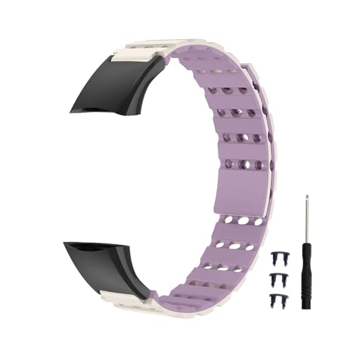 Bracelet en silicone etanche pour bracelet 4 et 5 avec fermeture securisee