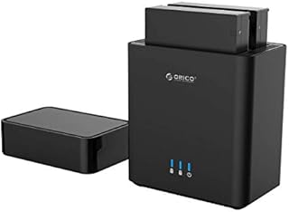 ORICO 2Bay Hard Drive Enlcosure Type-C to SATA 3.5inch Enclosure Magnetic Tool-Free External HDD SSD Enclosure Storage Case Built-in Fan for Data Backup, NAS Expansion Up to 36TB(2x16) - DS200C3