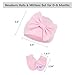 Century Star Newborn Girls Hats Baby Hat and Mitten Set Big Bow Knit Infant Headbands Winter Baby Hat for Girls A White & Pink & Grey & Black 0-3 Months