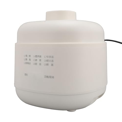 Stew Pot, 200W 1L Ceramic Soup Porridge Cooker Anti Dry Burn Small Slow Cooker Smart Ceramic Soup Porridge Cooker Mini Slow Cooker Electric Soup Pot with Timer Lid for Home