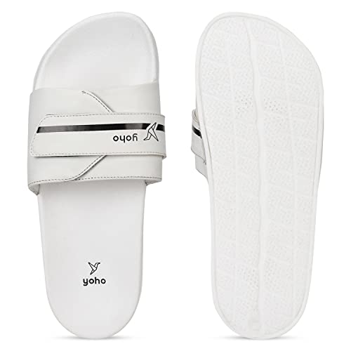 Image of YOHO Drystep Sliders for Men | Waterproof Monsoon Footwear & Rainy Sandals | Skin Friendly Adjustable Strap