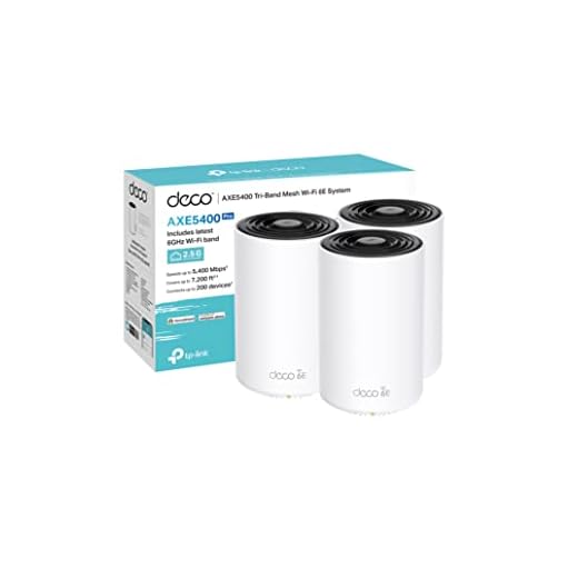 TP-Link Deco XE75 Pro AXE5400 Système Wi-Fi 6E maillé tri-bande pour toute la maison, 1 port 2,5 Gbit/s + 2 ports Gigabit, maillage piloté par l'IA, couvre jusqu'à 2 900 m², connecter jusqu'à 200
