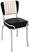 Richardson Seating Retro 1950s Waterfall Seat Diner Chair in Green and White