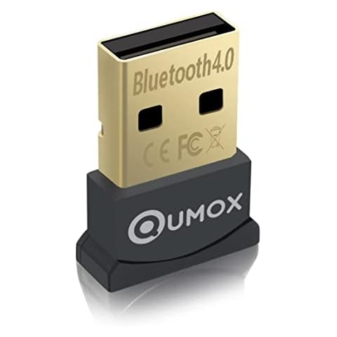 QUMOX Bluetooth 4.0 USB Adapter / Dongle , Bluetooth Transmitter and Receiver For Windows 10 / 8.1 / 8 / 7 / Vista, Plug and Play compatible Windows 7 and above Cover
