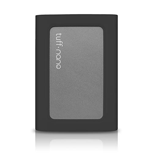 CalDigit Tuff Nano - Disque SSD Externe NVME, Compact et Robuste, IP67, USB-C 3.2 Gen 2, 10 GB/s, Compatible avec Thunderbolt 3, Mac et PC, jusqu'à 1055 MB/s (Disque SSD de 512 Go, Noir) Cover