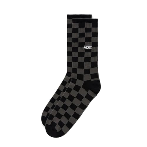 Vans Checkerboard Crew Calzini, Nero/Carbonio, S Uomo