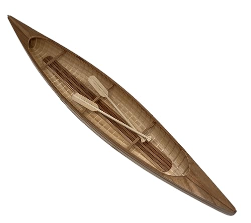 Midwest 949 Big Canadian Canoe 1:8 - Wooden Ship Model Building Kit for Adults 23" Long - DIY Woodcraft Self Assembly - Thumbnail 3