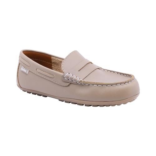 Audaz Zapato Mocasin Niño Piel Y Bordado 18-21 (Beige,21.0 cm)