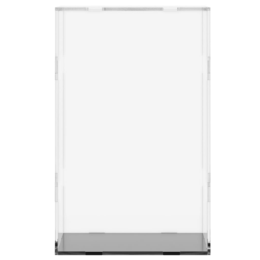 Vitrina acrílica de 22 x 18 x 35 cm, caja transparente para coleccionables, caja de protección contra el polvo para figuras y modelos, fácil montaje sin herramientas