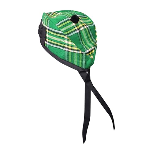 Image of Glengarry Cap-Traditional Scottish Hat, Acrylic Wool Tartan Glengarry hat, Kilts /Bagpipes Accessories