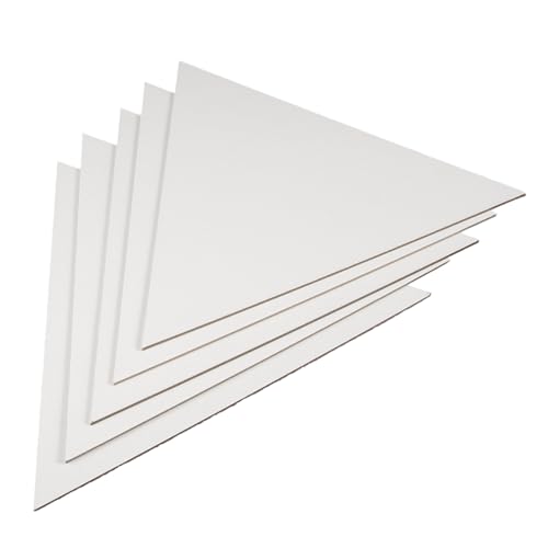 HOMSFOU 5pcs Blank Canvas Painting Board Art Drawing Panels for Oil Painting Neat Edges Texture for Artists DIY Projects