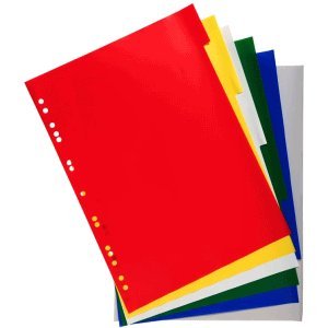 Exacompta 100 x Register A4 PP blanco 6-teilig farbig