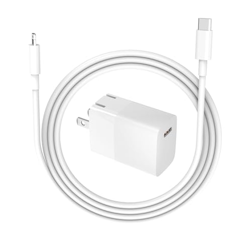 20W [MFi Certified] Fast Charger Fit for AirPods Pro Gen 1 2, Fit for AirPods Max, Fit for AirPods 1st/2nd/3rd Generation A2698 A2564 A2084 6.6 Ft USB-C to L Charging Block Cable Power Adapter Cord -  Vicgee, USV5