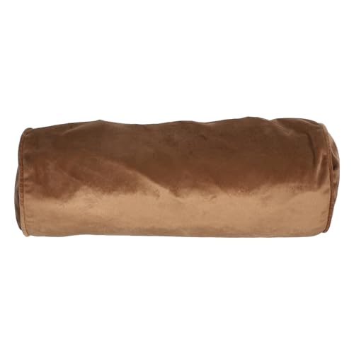 Amosfun Funda De Cojín Cilíndrica De Terciopelo Suave Diseño Ergonómico Redondo para Soporte Cervical Funda De Almohada para Cuello Color Sólido Compatible con Cojines para Salón y Dormito