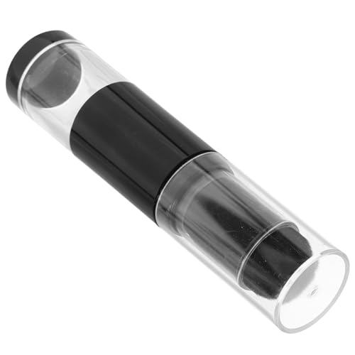 MUCKLILY Brocha para Polvos Sueltos y Base Rellenable 1 Unidad Tamaño Pequeño con Fibras Negras para Rubor Piel Sensible Uso Facial Portátil y Compacto para Retoques Rápidos