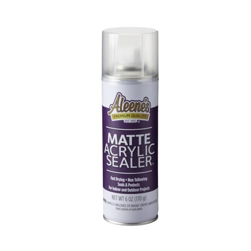 Aleene's Spray Finish 6oz Acrylic Sealer, 6 Ounce (Pack of 1), Clear-Matte