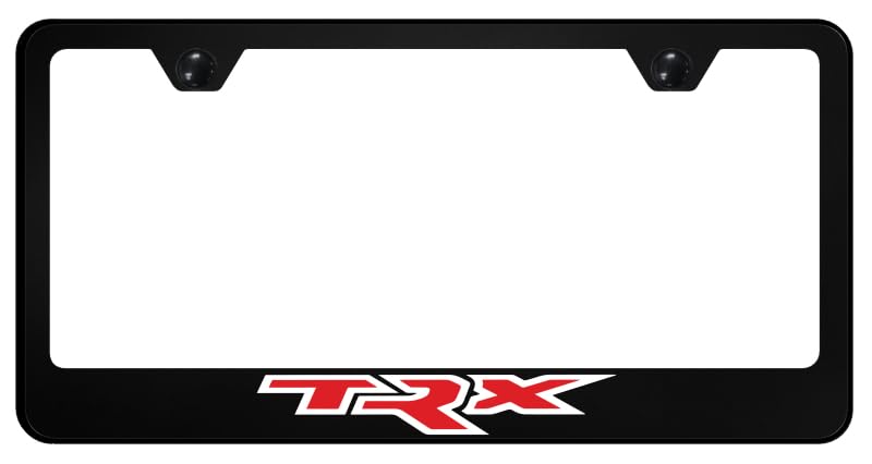 Au-TOMOTIVE GOLD, INC. Officially Licensed UV Print Logo on Black Polycarbonate License Plate Frame for Ram TRX