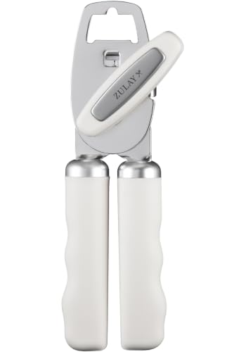 Image of Zulay Kitchen Manual Can Opener Heavy Duty Patented Stainless Steel, White