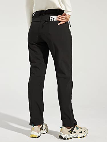 Willit Women's Snow Pants Waterproof Warm Winter Hiking Pants Outdoor Pants Insulated Cold Weather Black M #TOP1