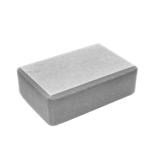 WTTX Bloque de yoga respetuoso con el medio ambiente y fácil de transportar, bloque de fitness de espuma EVA, soporte y equilibrio para mujeres y hombres (gris)