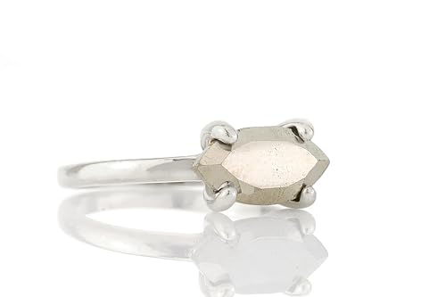 Bague Marquise Pyrite de Fer - Bague cocktail faite à la main - 7