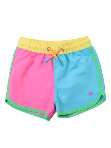 RUGGEDBUTTS Boys UPF50+ Sun Protection Dolphin Hem Swim Trunks