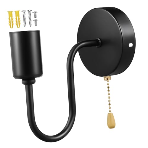 Aplique de pared E26 de hierro para iluminación interior duradera estilo rústico