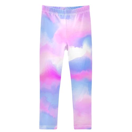 Girls' Leggings Ankle Length Printed Leggings Tie Dye Pink Blue Soft Comfortable Pants for Kids 4-10 Years
