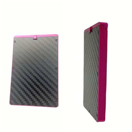 Mountain Travel Men's minimalist wallet - ultra-thin RFID matte carbon fiber credit card clip and money clip, men's wallet (purple)