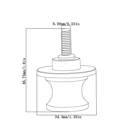 Vis de support de curseur 8mm évite les rayures de bras oscillant - 3