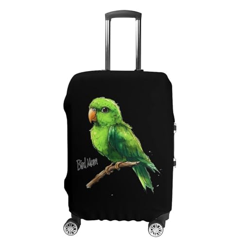Parrot Bird Mom Luggage Cover Suitcase Protector Travel Baggage Covers for Men Women L