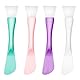 4 Stück Silikon Gesichtsmasken Pinsel, Doppelseitiger Maskenpinsel Silikon Masken Pinsel Wiederverwendbare Waschbarer Applikator Pinsels für Hautpflege, Schlafmaske, Schlammmaske, Skin Care Aesthetic