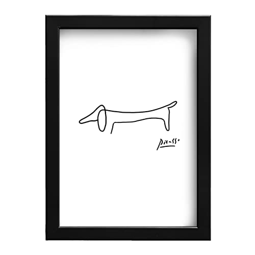 Chien saucisse Picasso grand cadre d'art mat émotion artistique