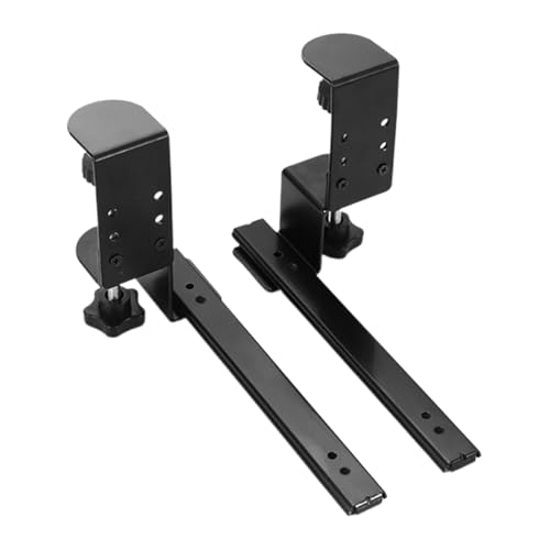 Diapositivas de cajón para teclado – Bandeja de extensión de pinza sin taladrar | Soporte de teclado multifuncional ajustable, estante deslizante telescópico para la organización ergonómica de la