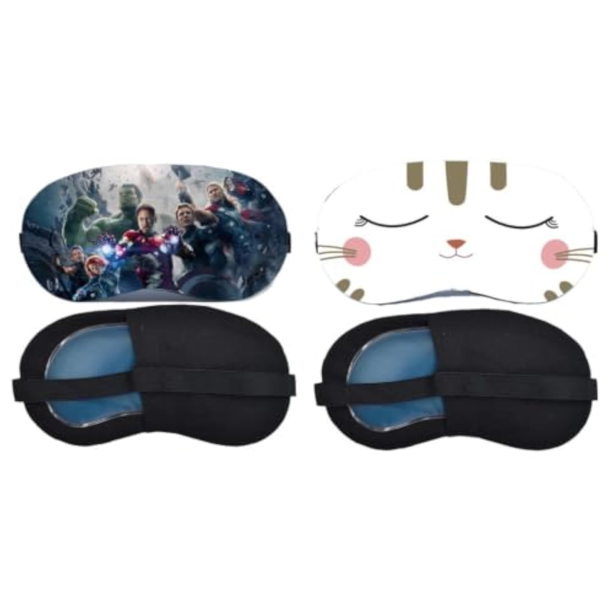 Colourful Team Print Light-Blocking Eye Cover, Reusable Blindfold