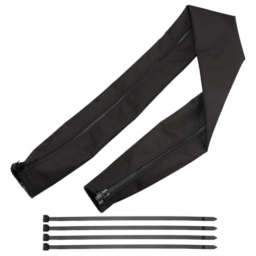 EVRBUL 48 Inch Zippered Rigging Sleeve, Heavy Duty 600D Waterproof Marine Cable Jacket, Trolling Motor Cable Sleeve for Bundling Control Cables Fuel Lines and Electrical Wires